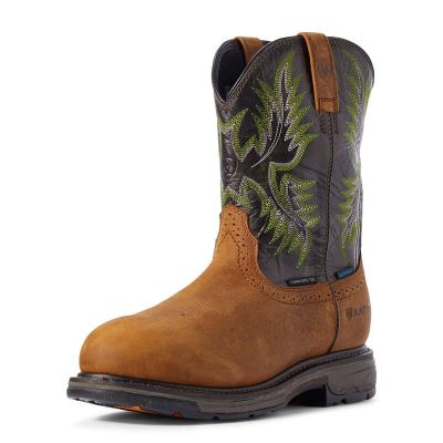 Ariat WorkHog - Werkschoenen Bruin / Groen Heren - 19214-889